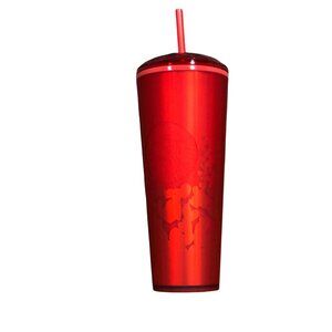 Starbucks 2022 Valentine Red Soft Matte Tumbler Limited Edition Dome Top Hearts